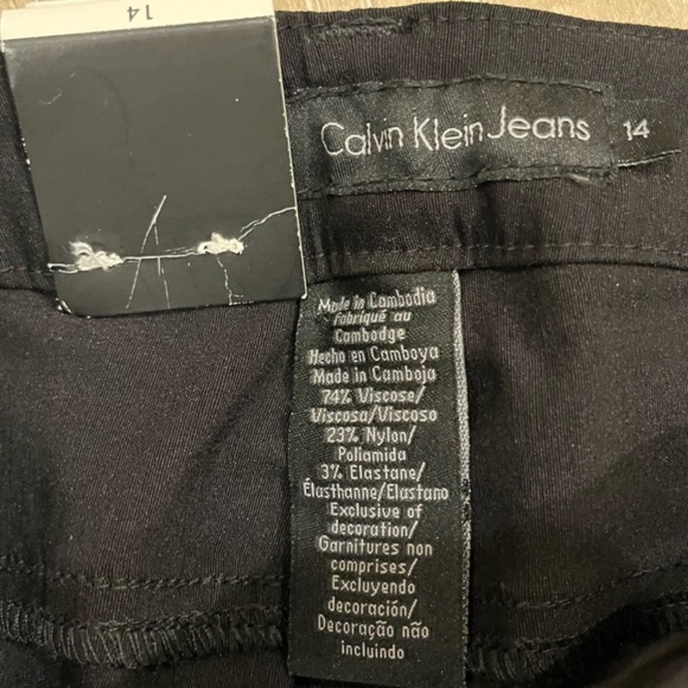 NWTCalvin Klein Black Stretch Pants 14 - Picture 4 of 12